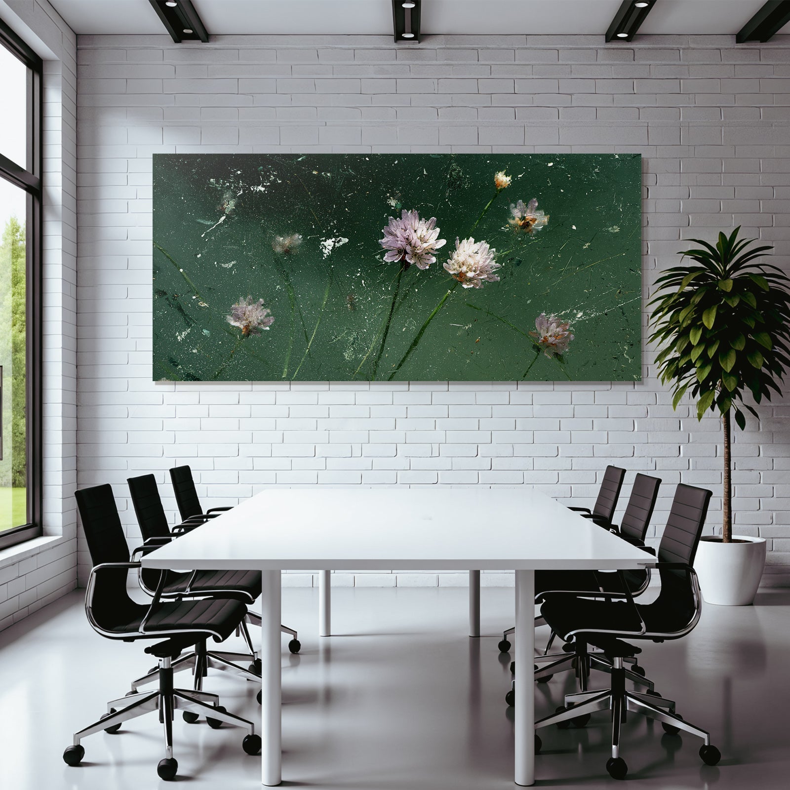 Blumen Auf Texturiertem Hintergrund In Naturlichen Farben