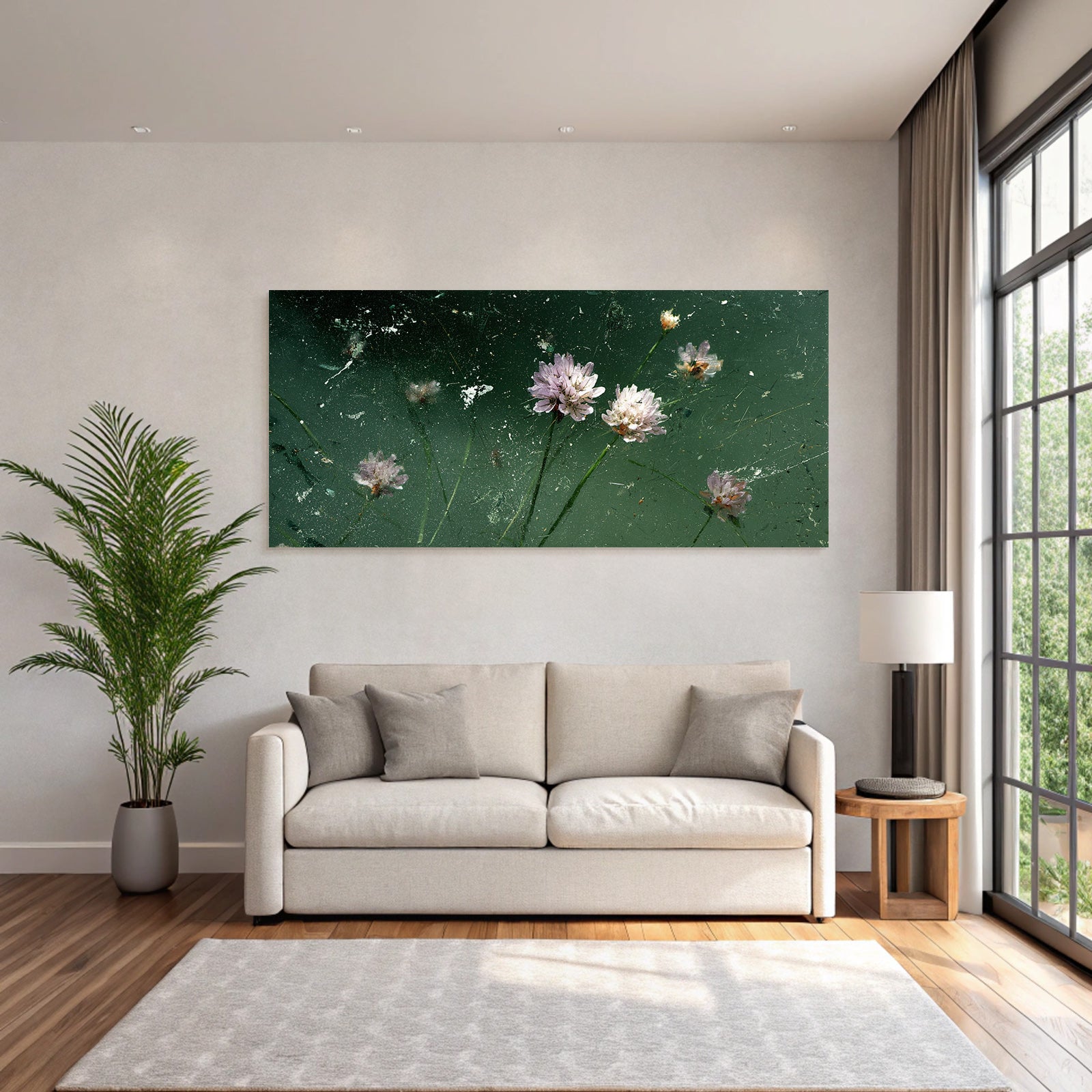Blumen Auf Texturiertem Hintergrund In Naturlichen Farben