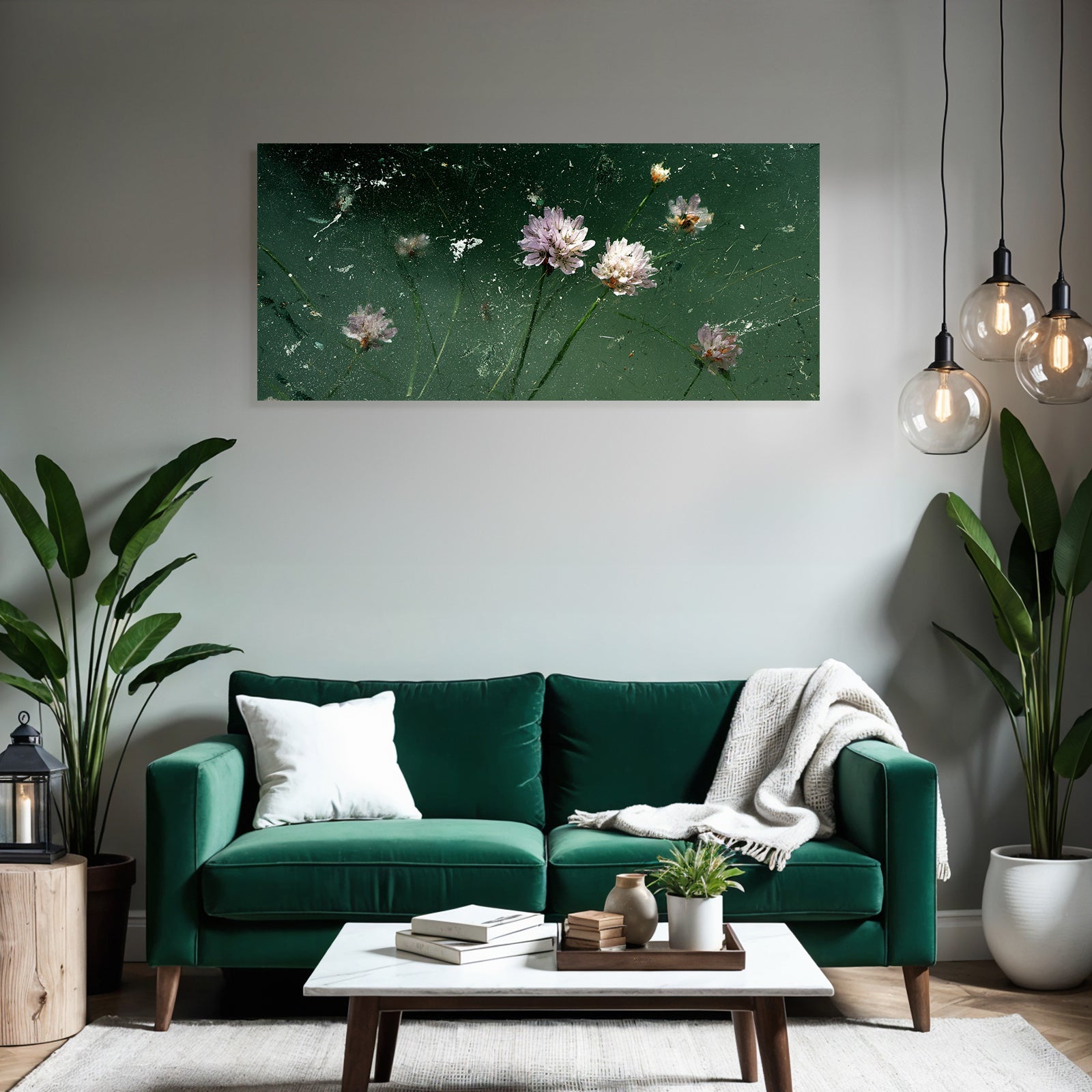 Blumen Auf Texturiertem Hintergrund In Naturlichen Farben