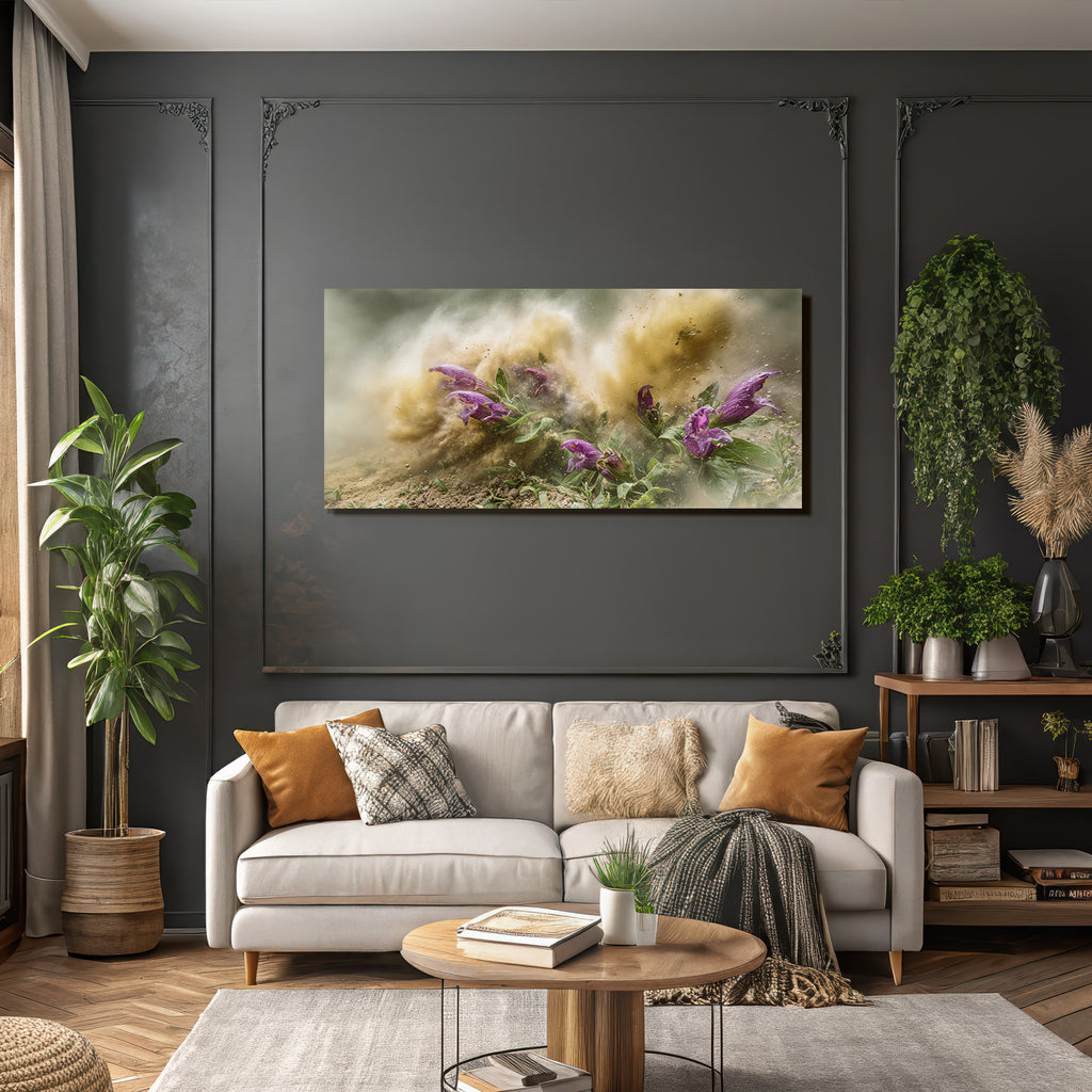 Blumen Im Sturm Dramatische Bewegung Und Textur