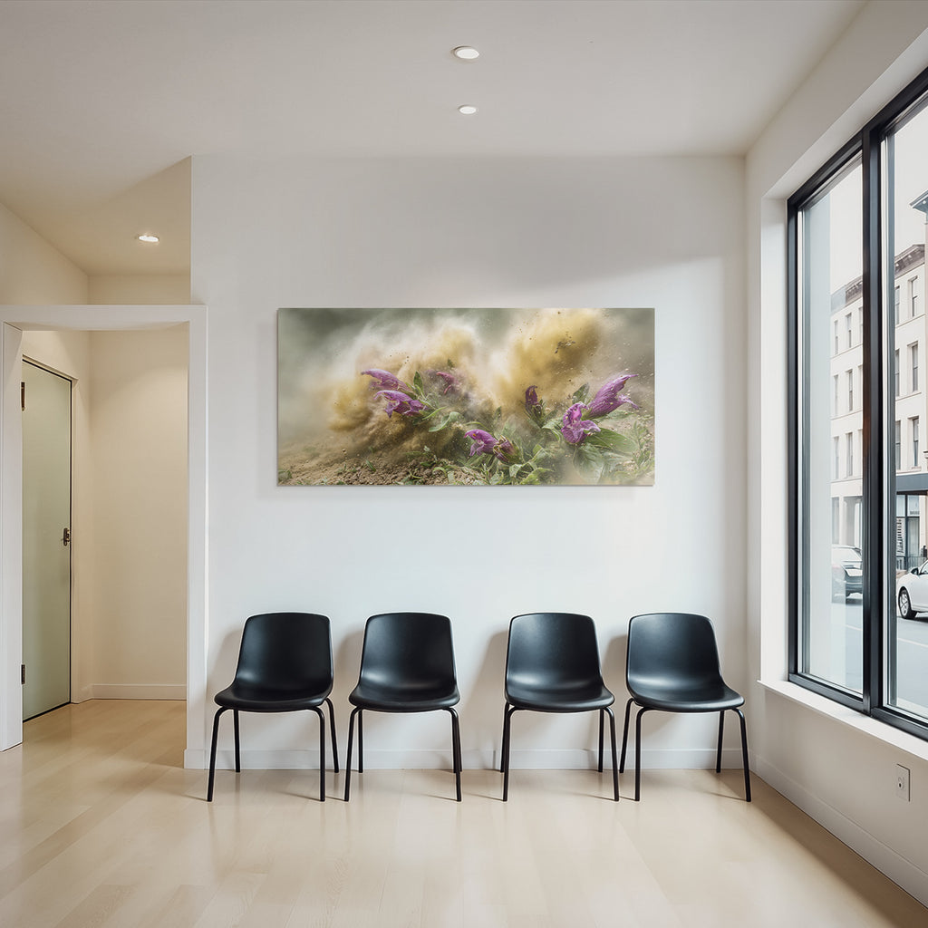 Blumen Im Sturm Dramatische Bewegung Und Textur