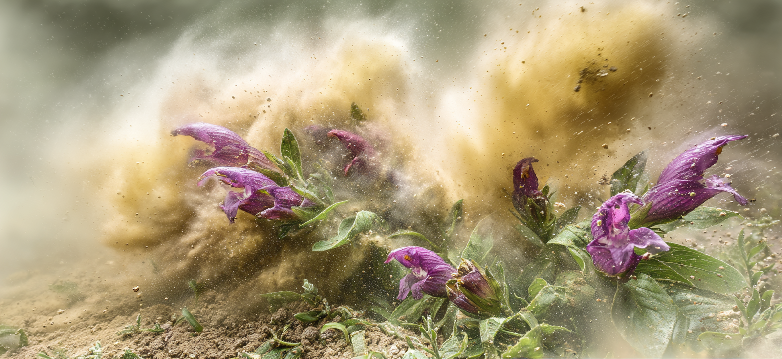 Blumen Im Sturm Dramatische Bewegung Und Textur | Sport und Bewegung | Themen und Hobbys