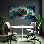 Bunte Frog Splashing Im Wasser