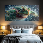Bunte Frog Splashing Im Wasser