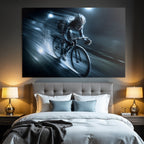 Dynamische Radsportler Im Geschwindigkeitsspiel Mit Blur Effekt