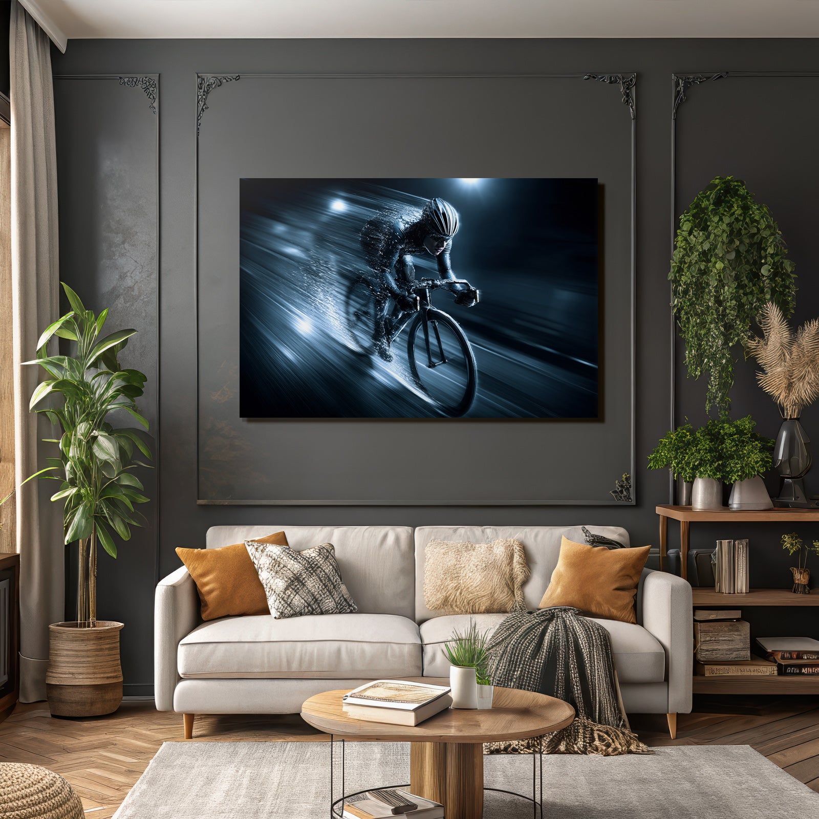 Dynamische Radsportler Im Geschwindigkeitsspiel Mit Blur Effekt