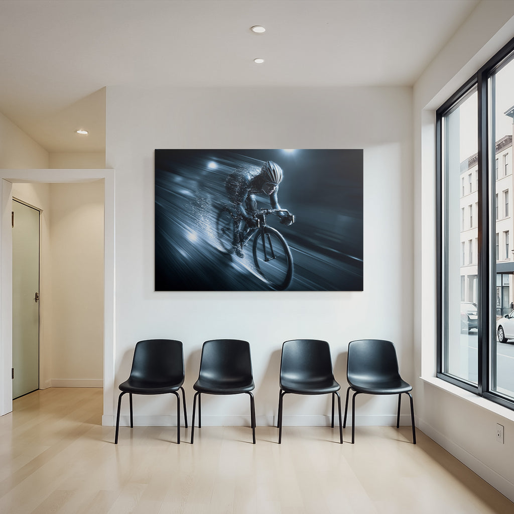 Dynamische Radsportler Im Geschwindigkeitsspiel Mit Blur Effekt