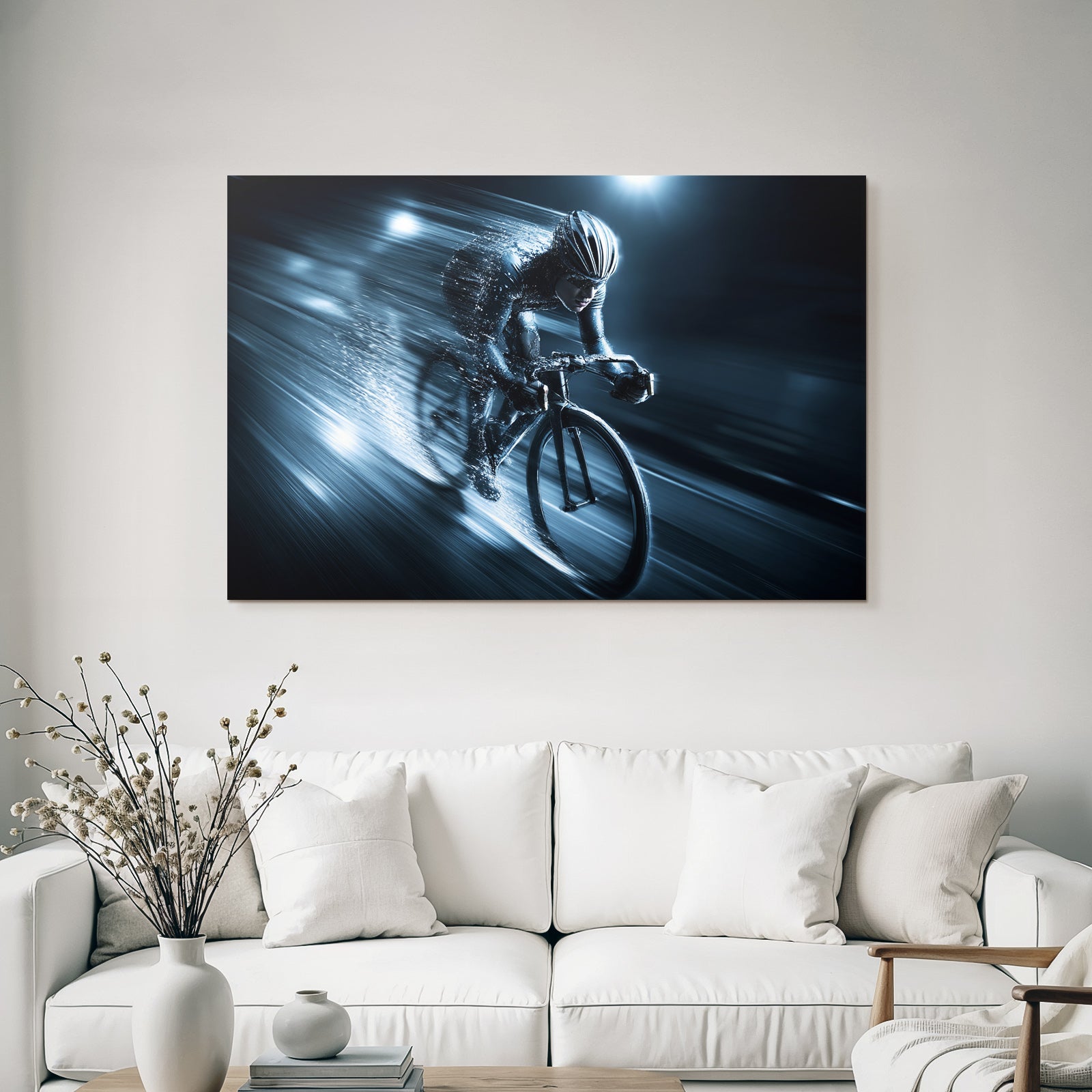 Dynamische Radsportler Im Geschwindigkeitsspiel Mit Blur Effekt