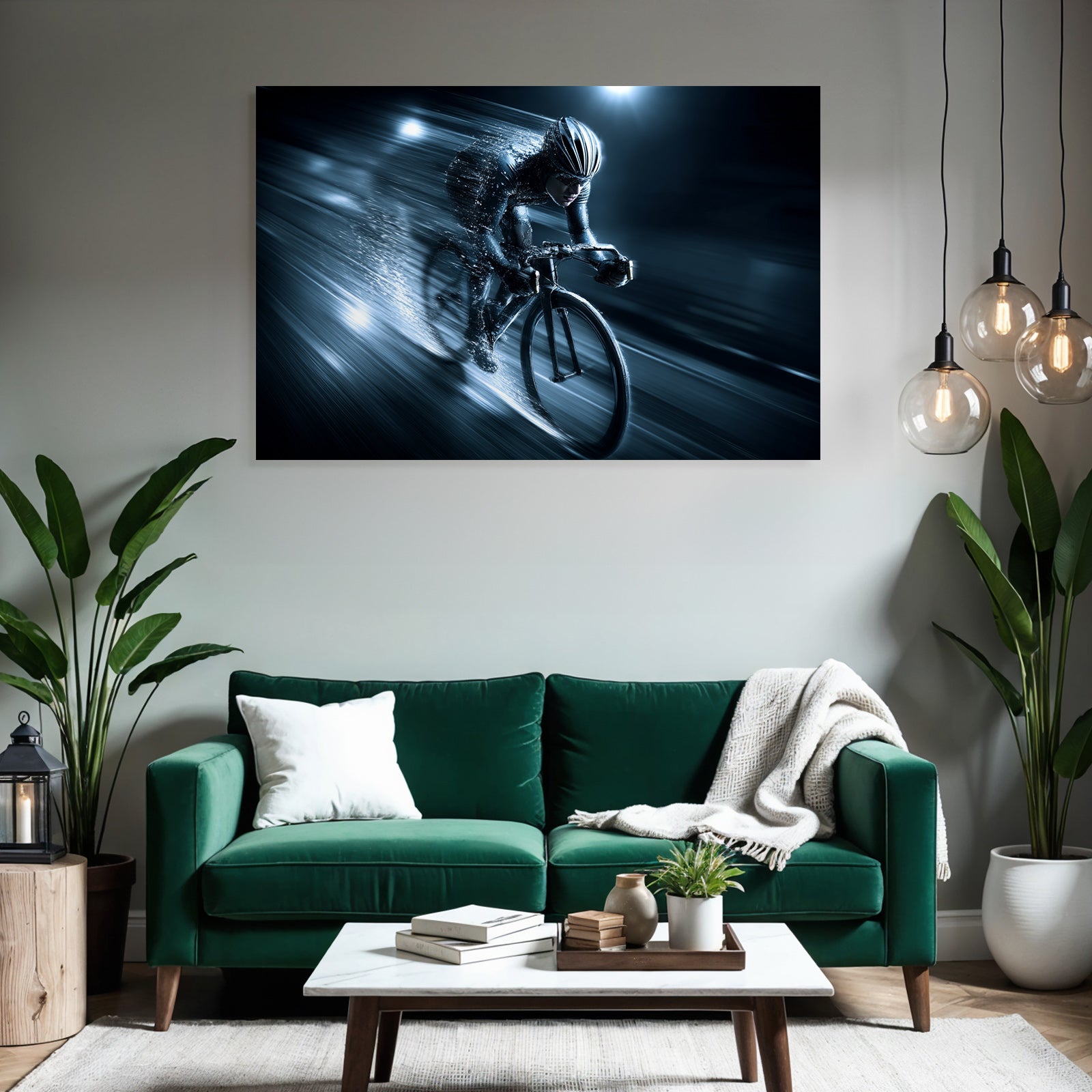 Dynamische Radsportler Im Geschwindigkeitsspiel Mit Blur Effekt