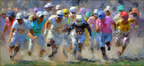 Dynamische Szene Von Sportlern Im Laufwettbewerb | Sport und Bewegung | Themen und Hobbys