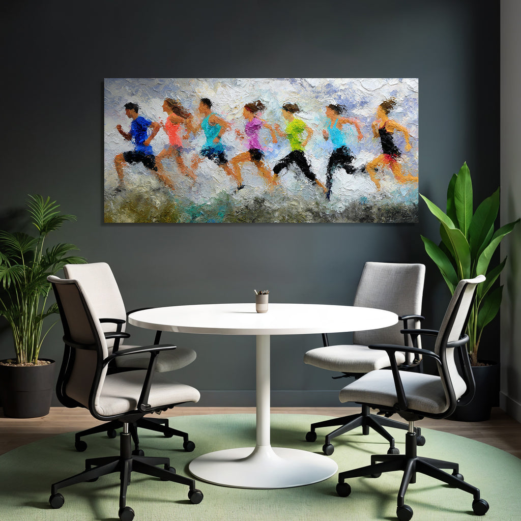 Laufende Sportler Abstrakte Kunst