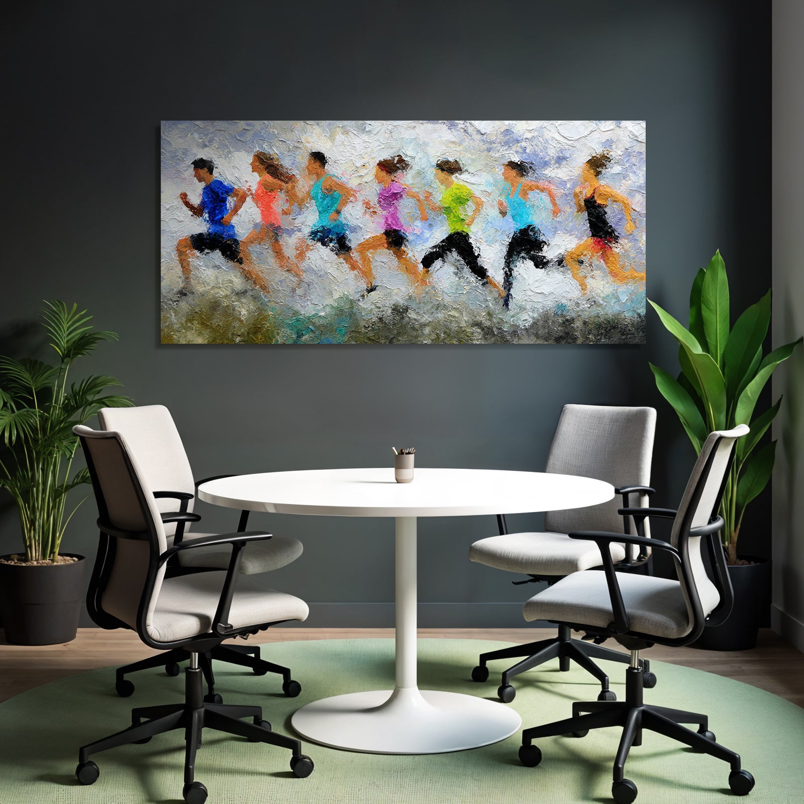 Laufende Sportler Abstrakte Kunst
