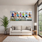 Laufende Sportler Abstrakte Kunst