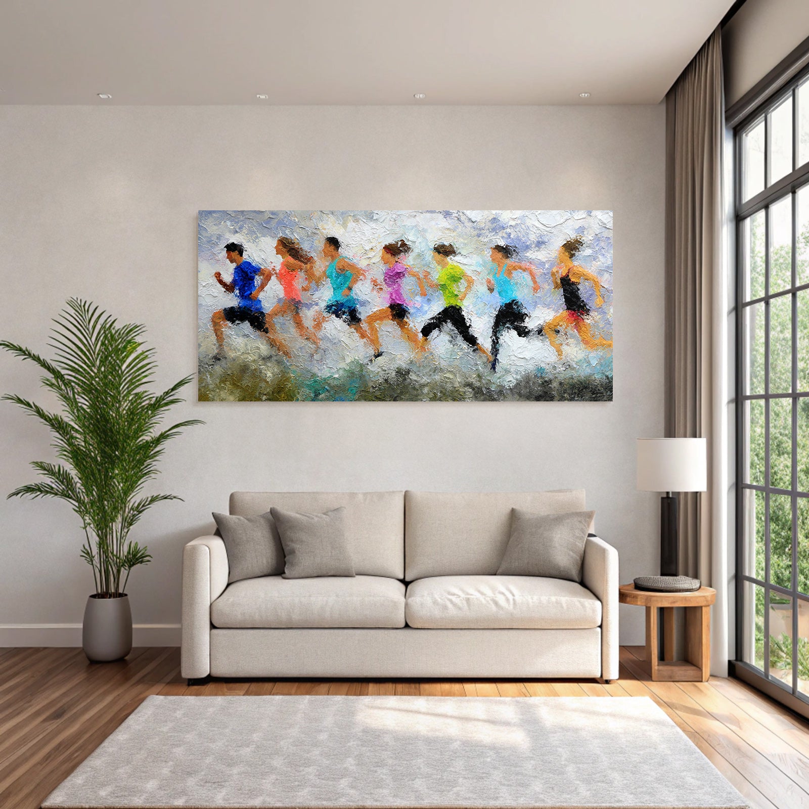 Laufende Sportler Abstrakte Kunst
