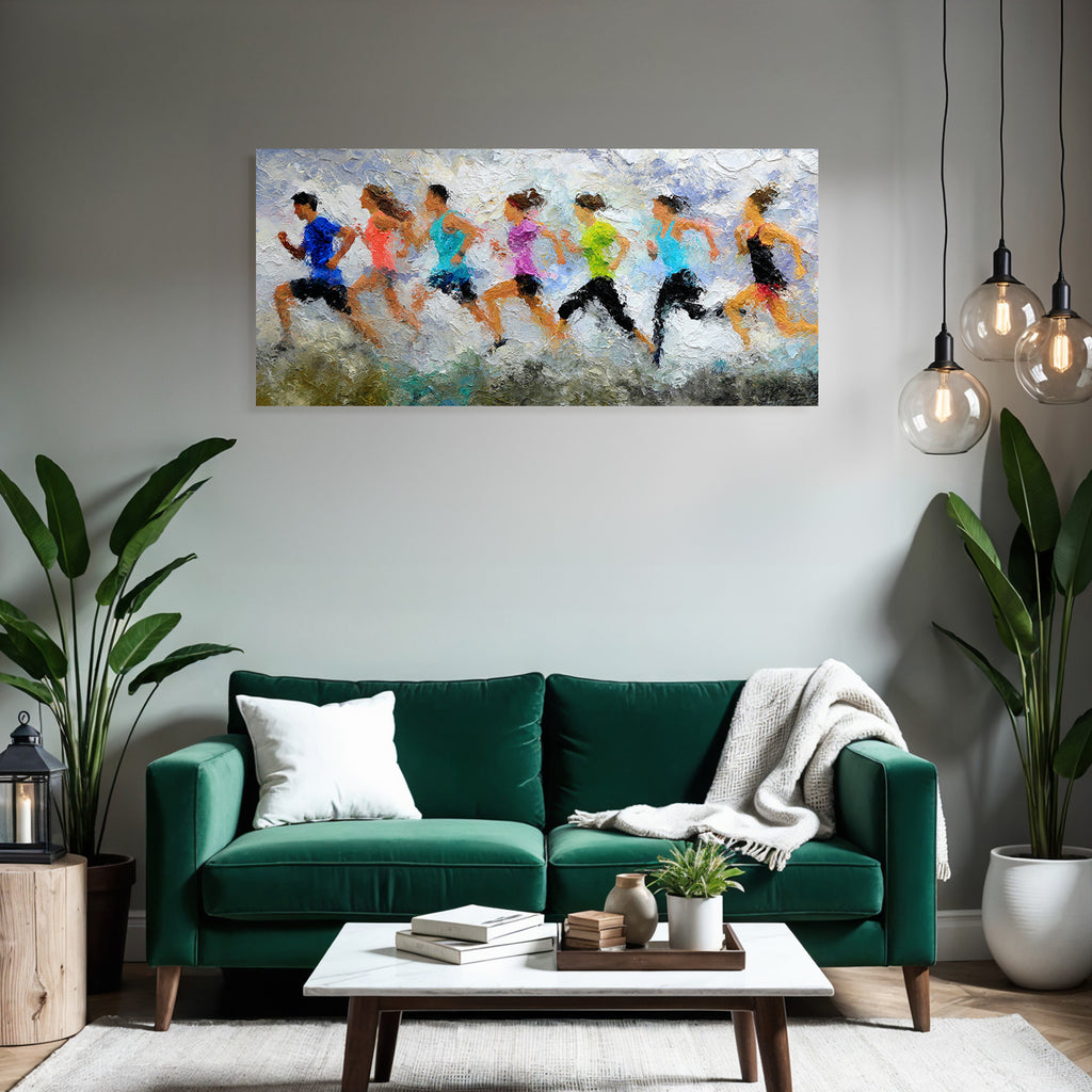 Laufende Sportler Abstrakte Kunst