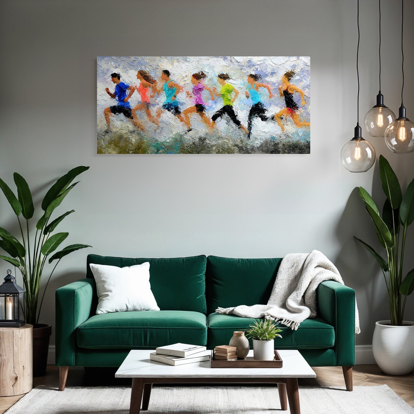 Laufende Sportler Abstrakte Kunst