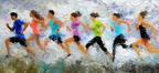 Laufende Sportler Abstrakte Kunst | Sport und Bewegung | Themen und Hobbys