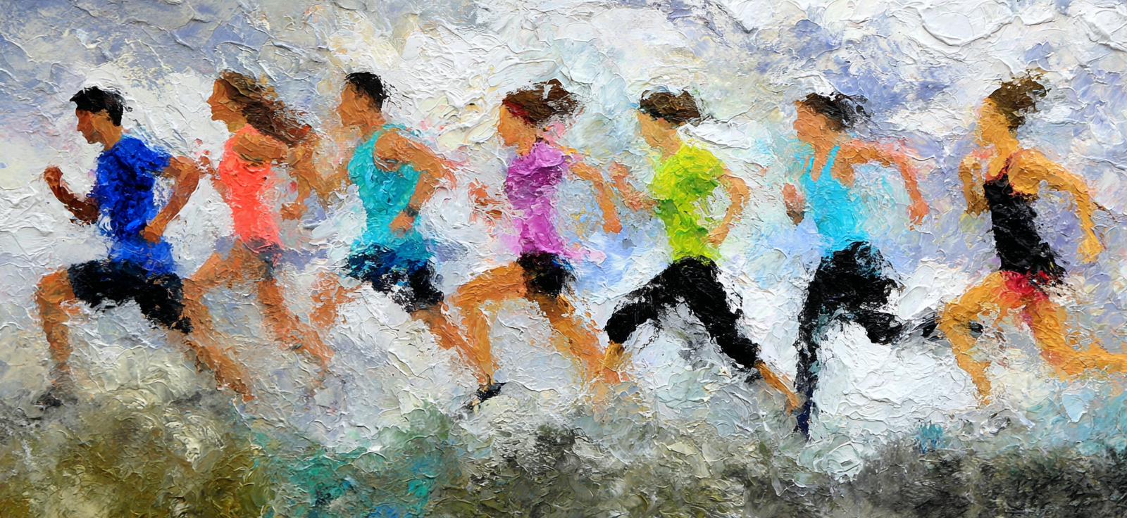 Laufende Sportler Abstrakte Kunst | Sport und Bewegung | Themen und Hobbys