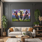 Motocross Rennfahrer Sprung Expressiver Stil Dynamisch Energisch