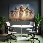 Motocross Rider In Action Durch Sandiges Terrain High Energy Sport