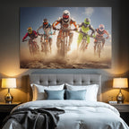 Motocross Rider In Action Durch Sandiges Terrain High Energy Sport
