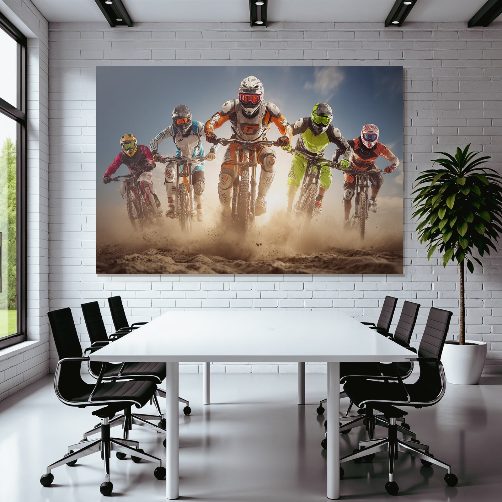 Motocross Rider In Action Durch Sandiges Terrain High Energy Sport
