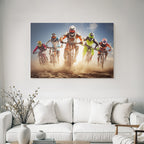 Motocross Rider In Action Durch Sandiges Terrain High Energy Sport