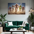Motocross Rider In Action Durch Sandiges Terrain High Energy Sport