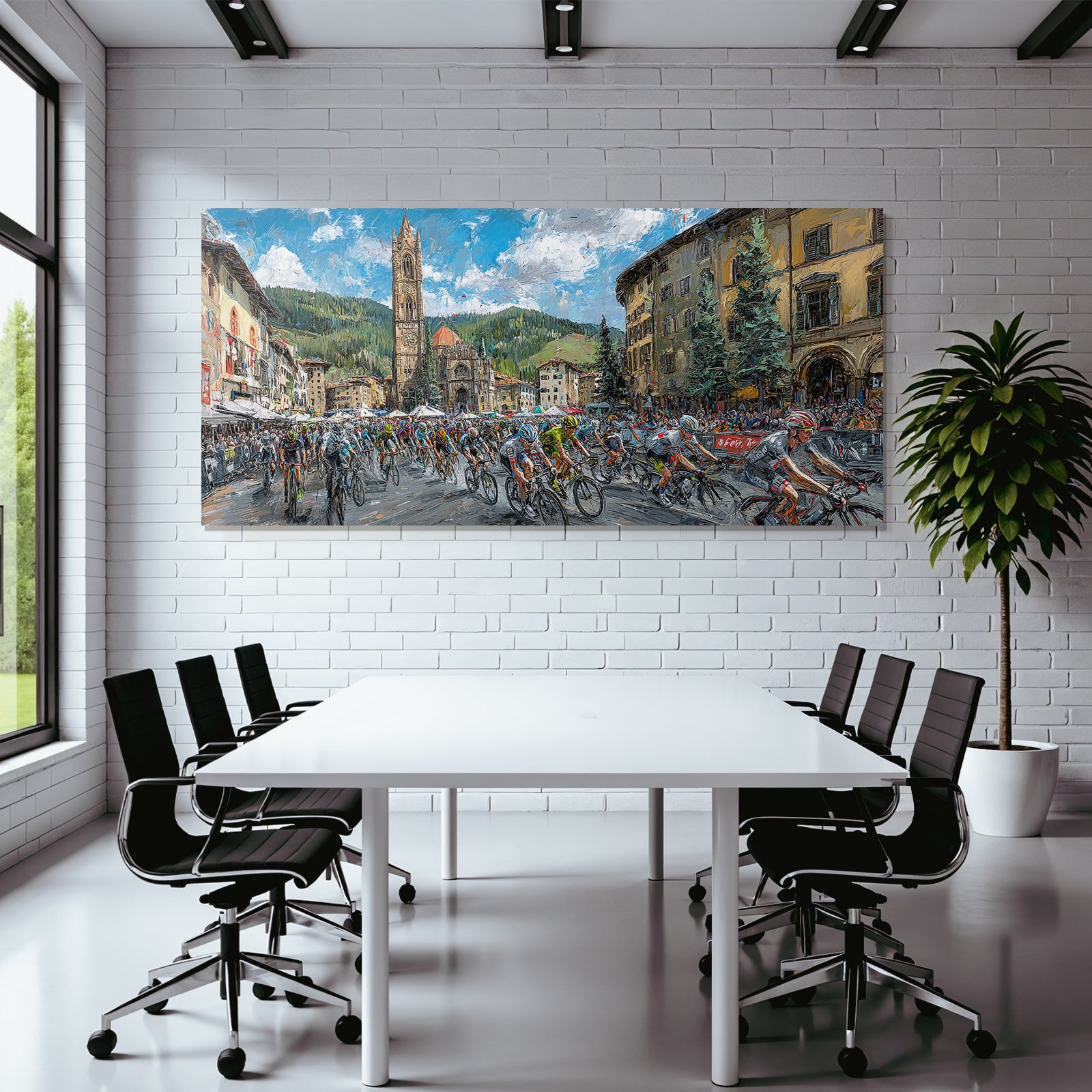 Radrennen In Der Altstadt Mit Landschaft Hintergrund