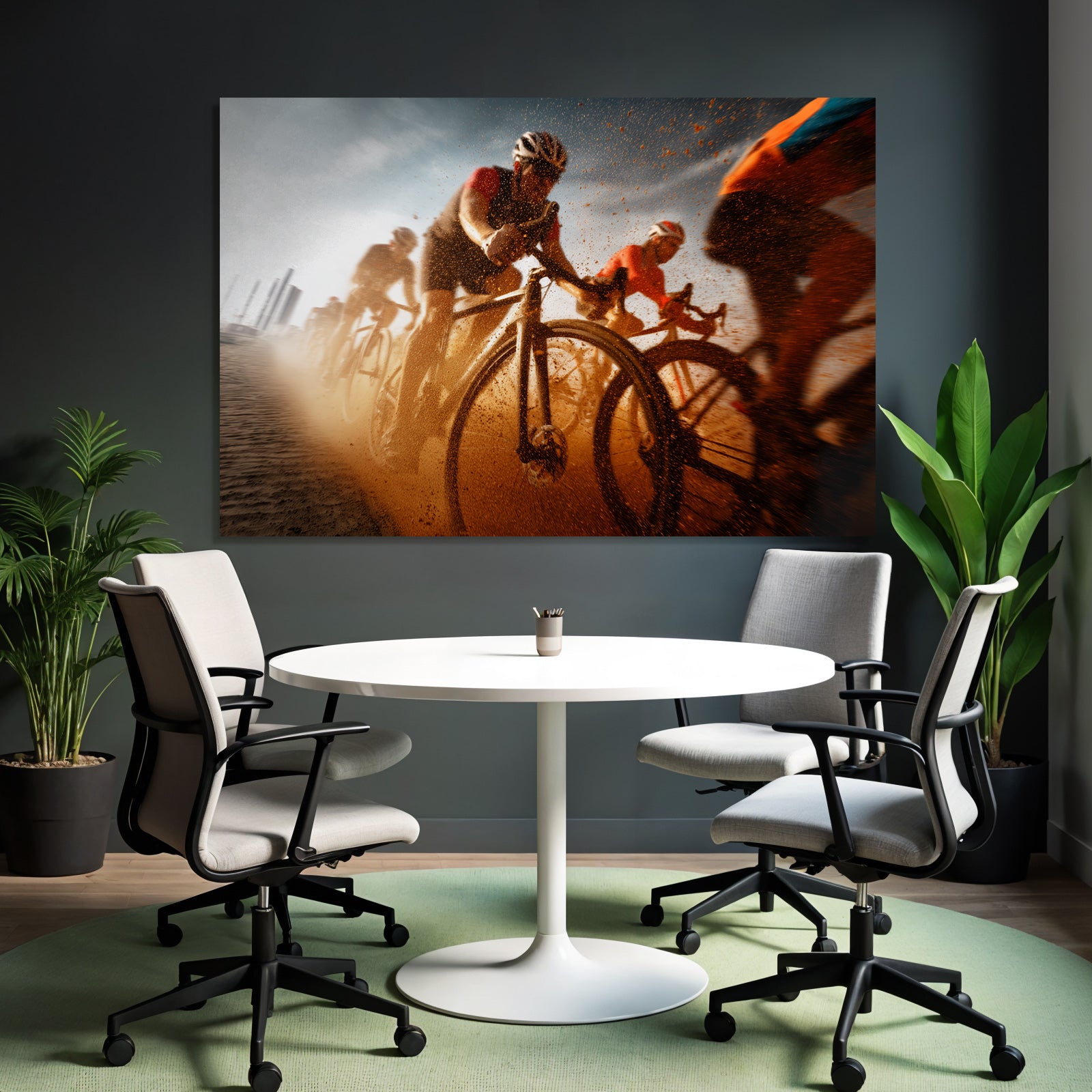 Radsport Dynamik Rennen Gravel Boden Staub Debris