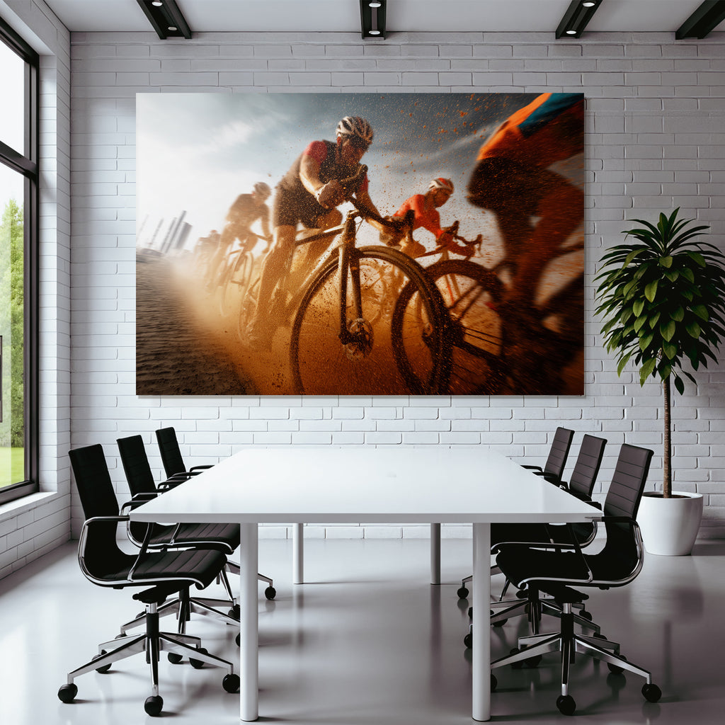 Radsport Dynamik Rennen Gravel Boden Staub Debris