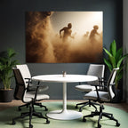 Rennen Im Staub Bei Früh Oder Spätem Nachmittag