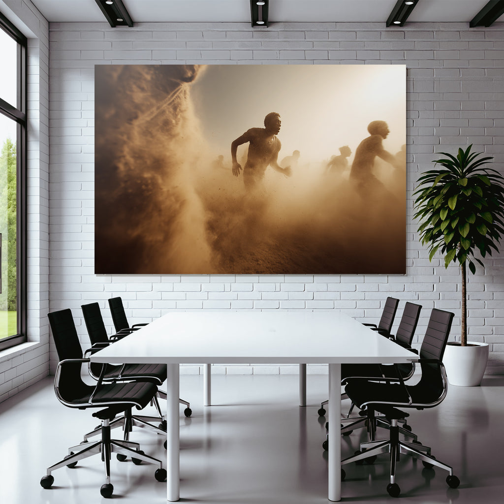 Rennen Im Staub Bei Früh Oder Spätem Nachmittag