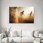 Rennen Im Staub Bei Früh Oder Spätem Nachmittag