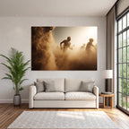 Rennen Im Staub Bei Früh Oder Spätem Nachmittag