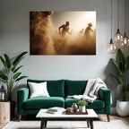 Rennen Im Staub Bei Früh Oder Spätem Nachmittag