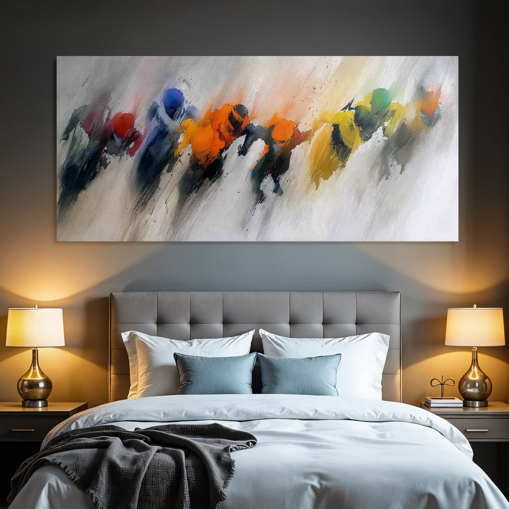 Rennende Atleten In Bewegung Abstrakte Kunst