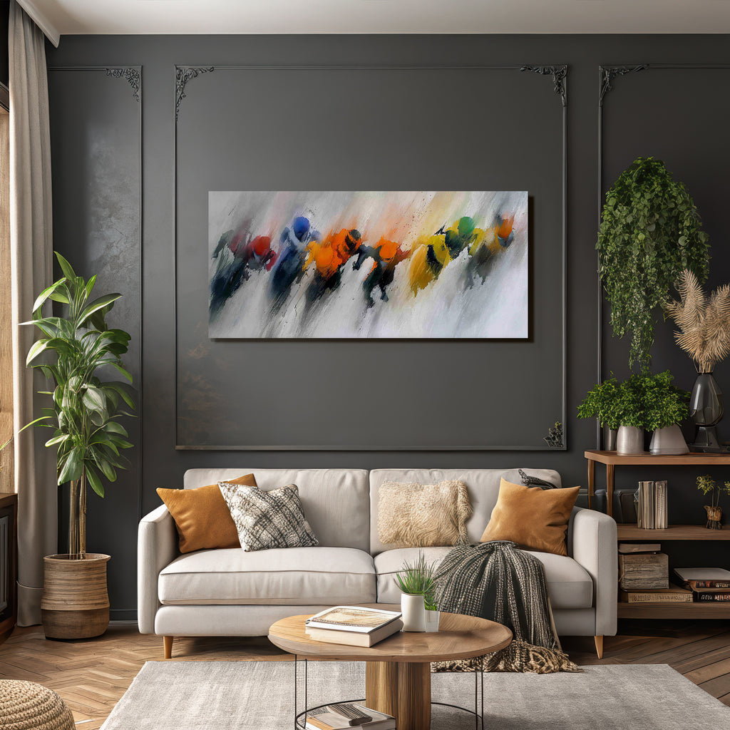 Rennende Atleten In Bewegung Abstrakte Kunst