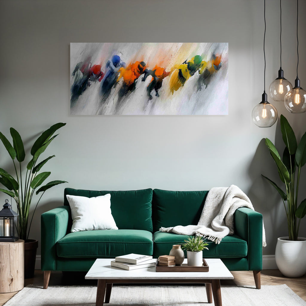 Rennende Atleten In Bewegung Abstrakte Kunst