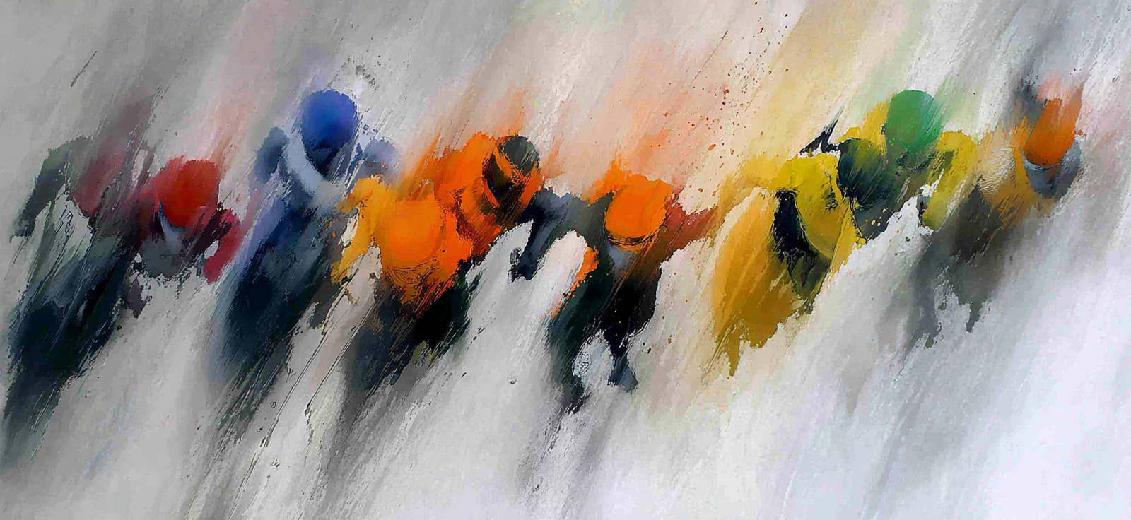 Rennende Atleten In Bewegung Abstrakte Kunst | Sport und Bewegung | Themen und Hobbys
