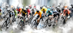 Rennende Fahrradfahrer Abstract Komposition | Sport und Bewegung | Themen und Hobbys