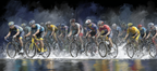 Rennradfahrer Im Regen Rasend Durch Die Strasse | Sport und Bewegung | Themen und Hobbys