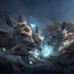 Fawns In Magical Nature With Glowing Butterflies | Bauernhoefe und Waldtiere | Tiere