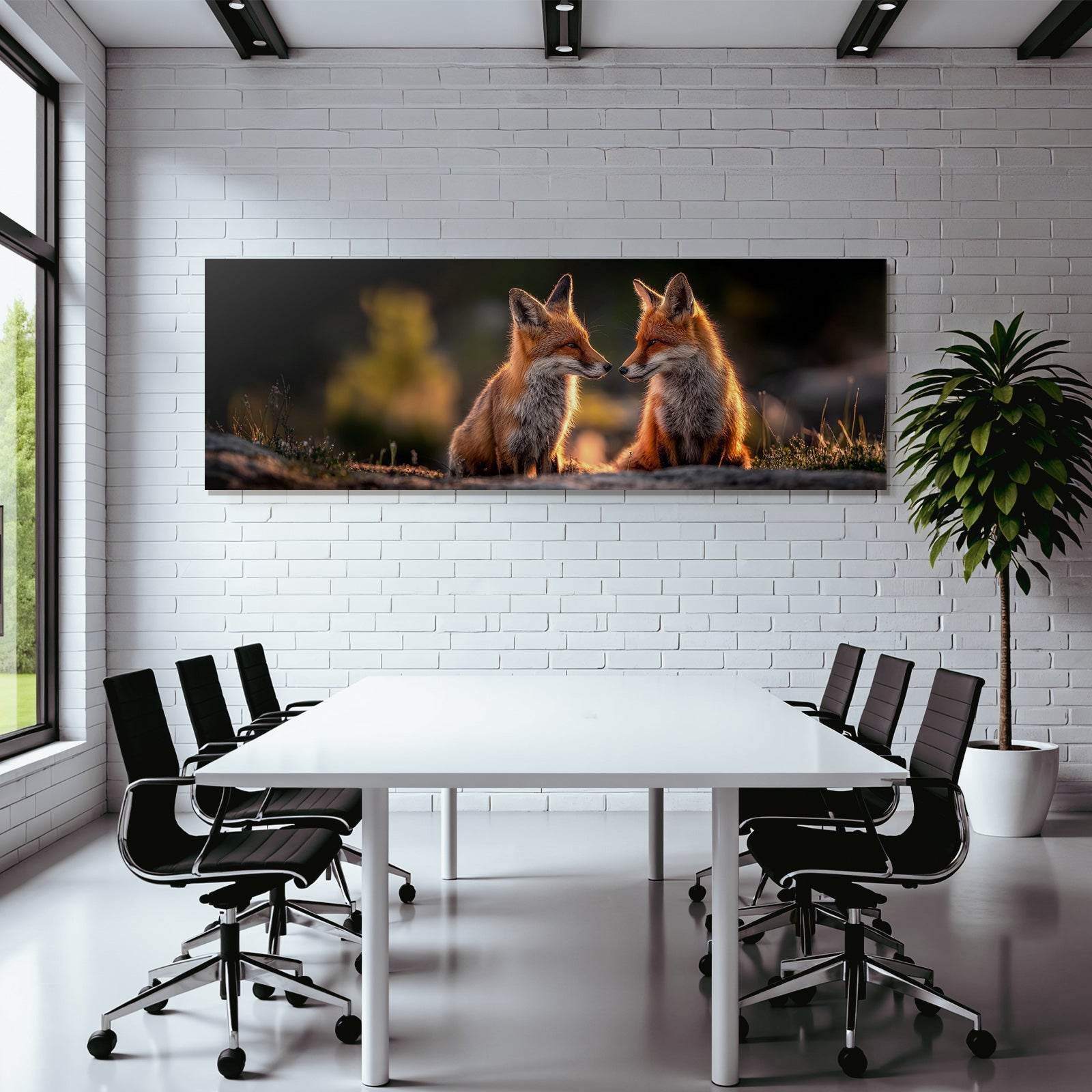 Zwei Roter Fuchs Im Natur Weise Lichtspiel Ausdrucksstarke Gestik