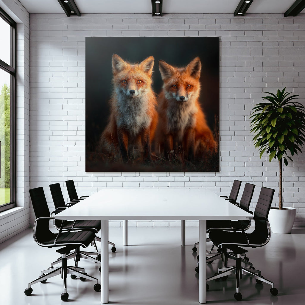 Zwei Sitzen Neben Einander Im Twilight Mit Von Sich Erregendem Blick