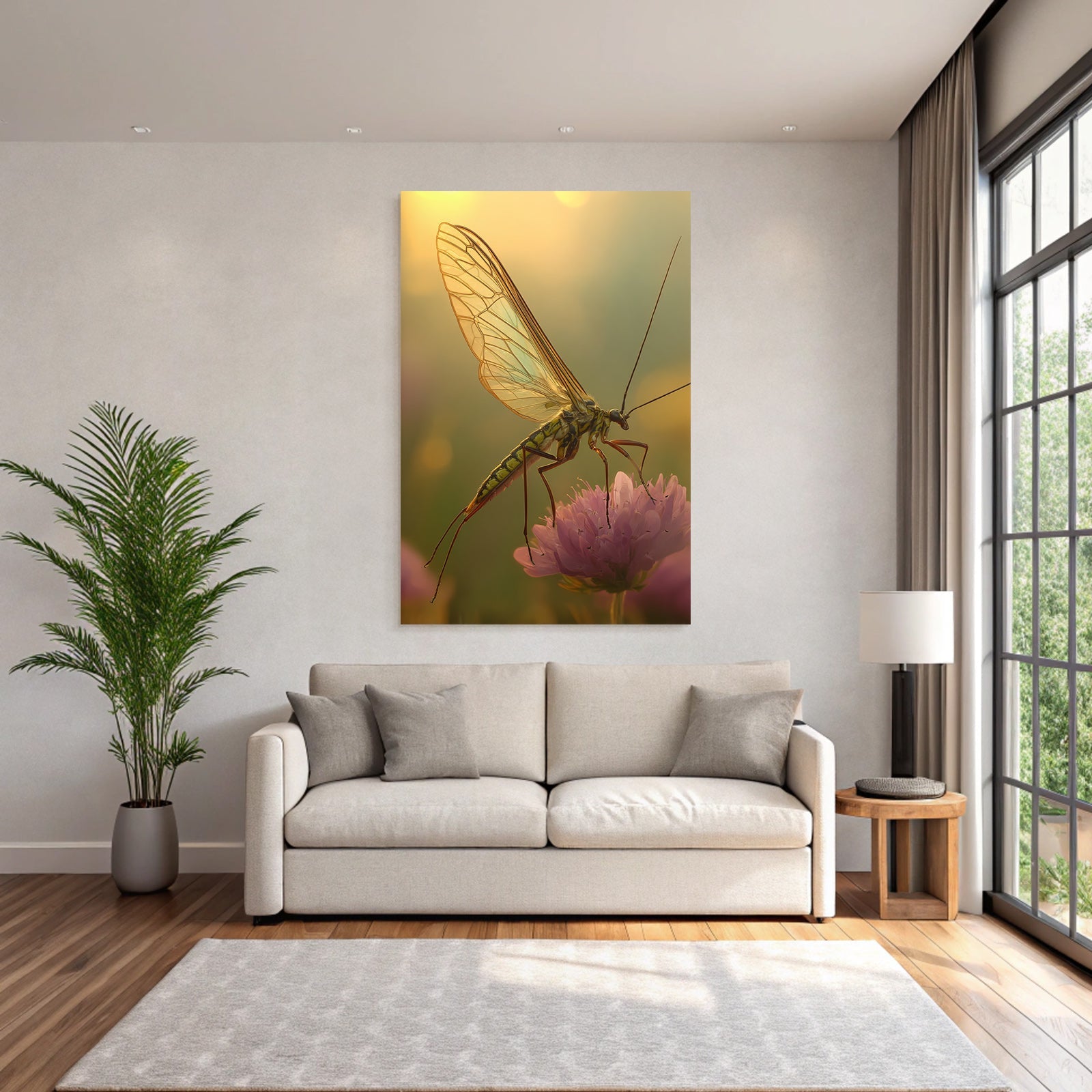 Insektenaufnahme Fliege Auf Rosa Blume
