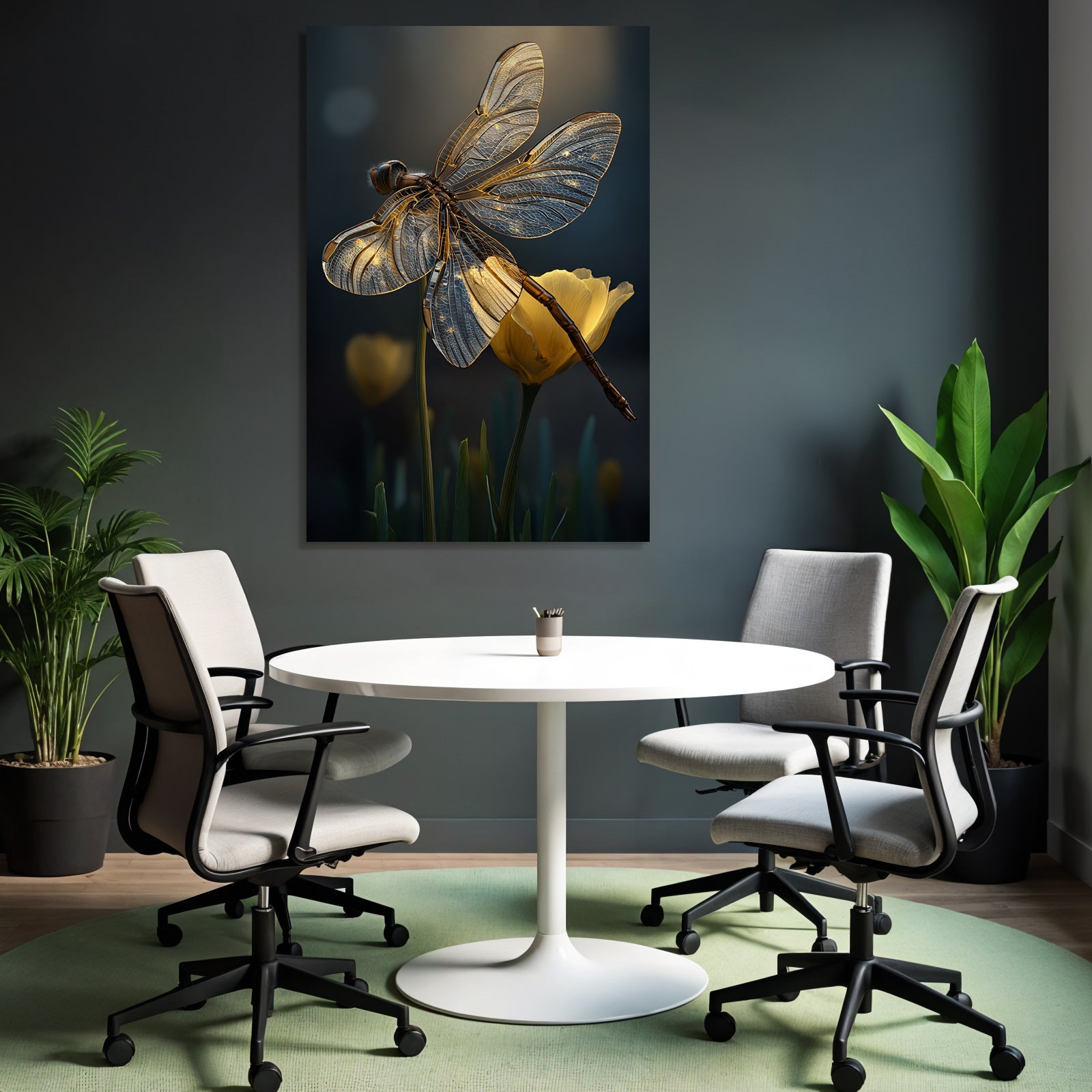 Libelle Auf Gelber Blume