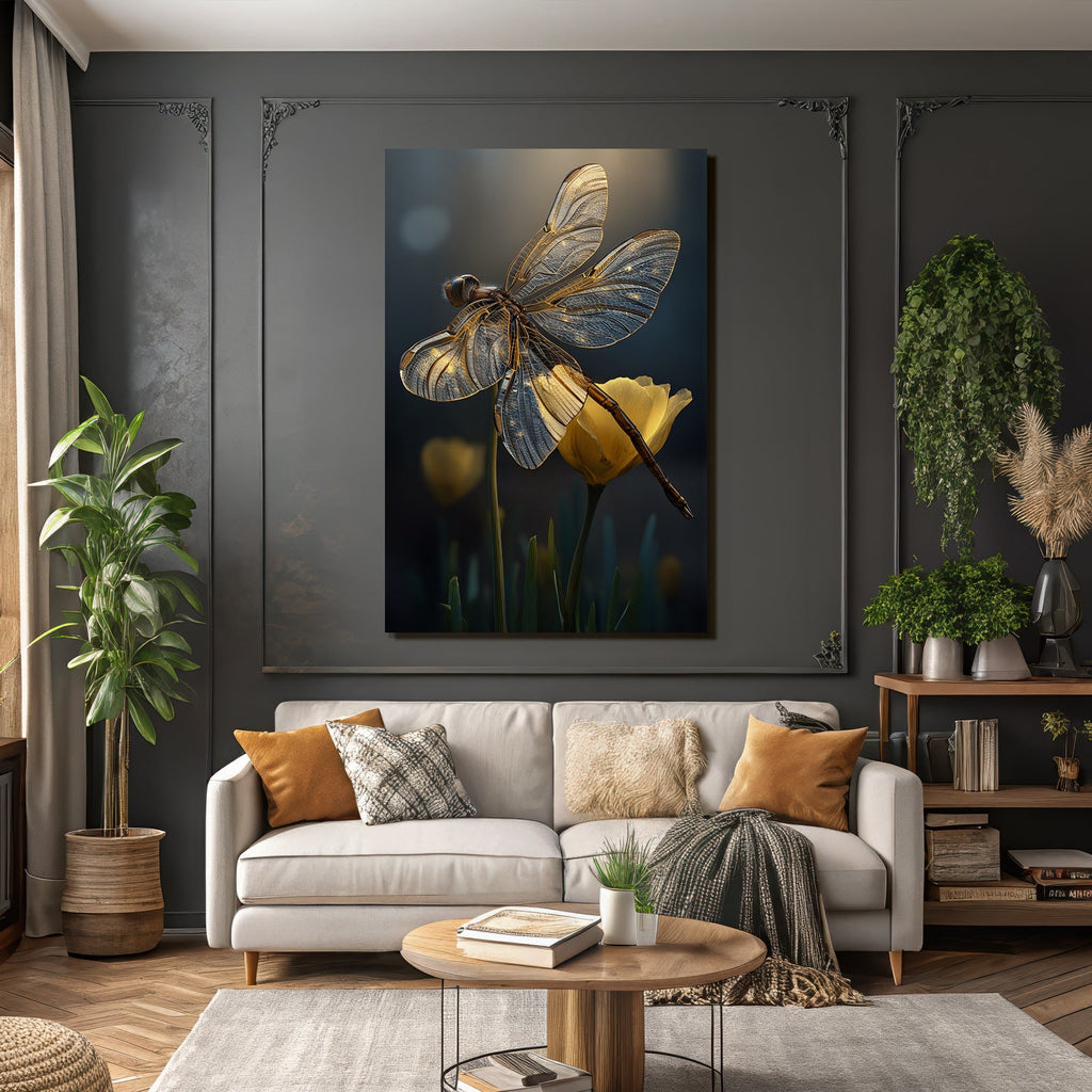 Libelle Auf Gelber Blume