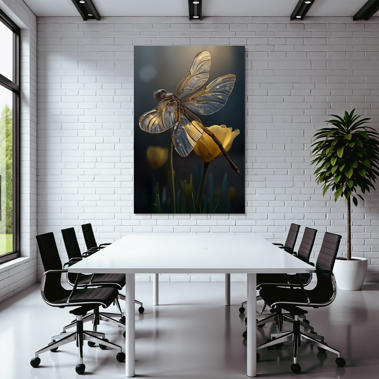 Libelle Auf Gelber Blume