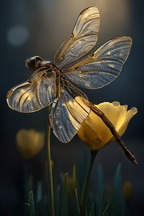 Libelle Auf Gelber Blume | Insekten und Amphibien | Tiere